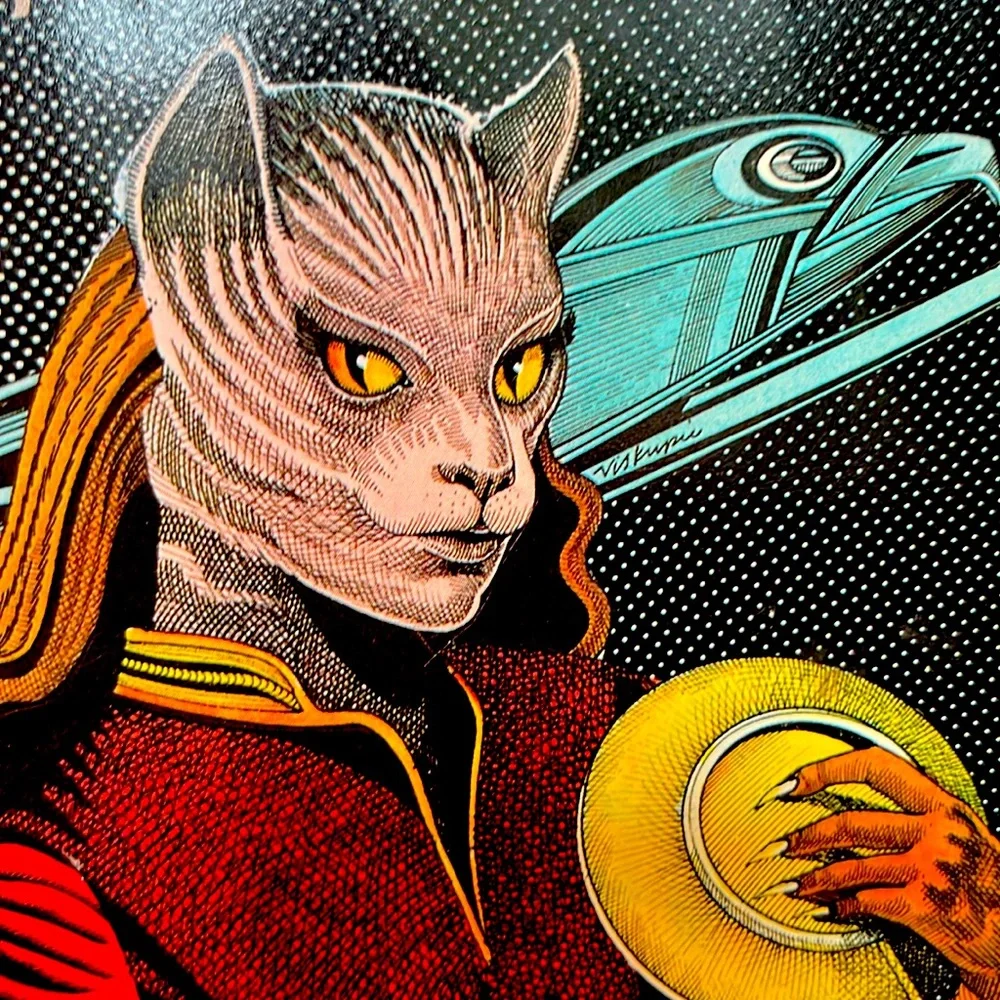 FIREBIRD by Charles L Harness vintage sci-fi hardcover 1981 cat alien cover art